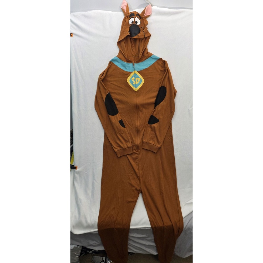 Scooby-Doo Halloween Costume Union Suit L Brown Cartoon Cosplay